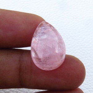 Gemma liscia di morganite rosa, 18x13x5 mm, forma a pera, cabochon di morganite naturale, 11 carati, gemme di morganite sfuse per gioielli.