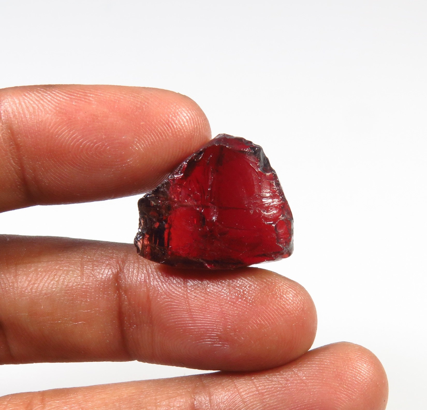 MARVELOUS Natural Red Garnet Rough. 20x17mm. Red Mozambique | Etsy