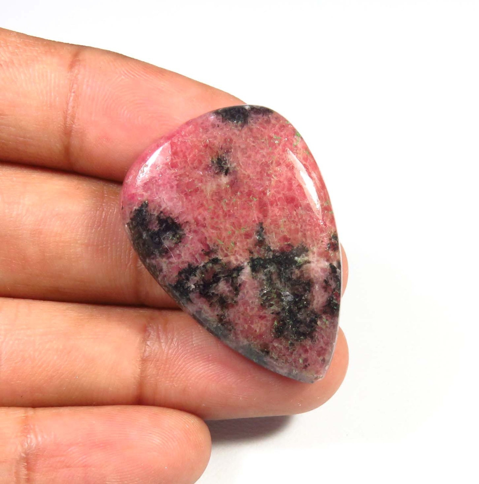 Pink Rhodonite Gemstone. BEAUTIFUL Natural Pink Rhodonite | Etsy