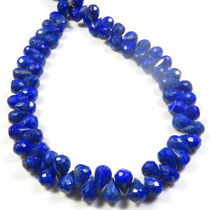 8 Inches Lapis Faceted Octagon Shape Rose Cut Beads Natural orders Gemstone Briolette Center Drill Beads Line | Genuine Lapis Beads Strand | Unique