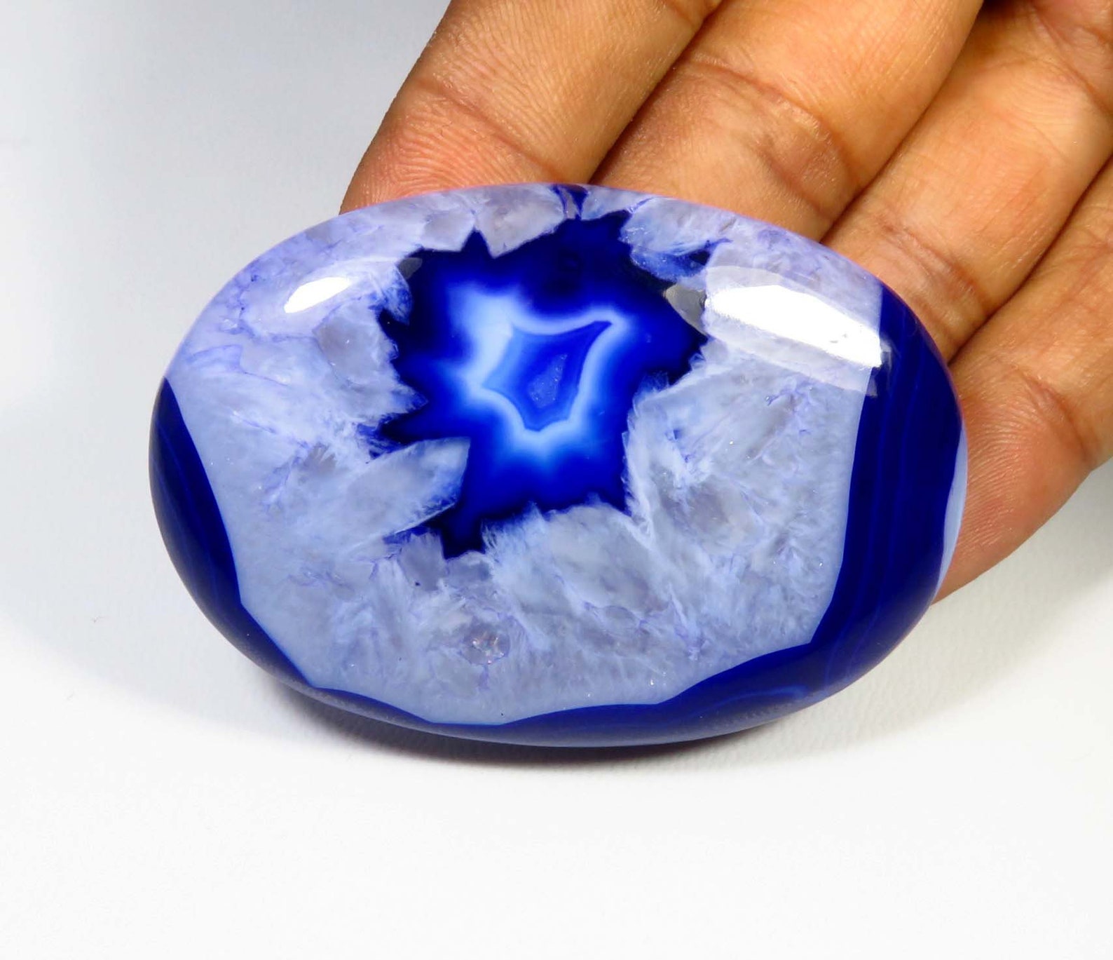 Blue Onyx Agate Geode. FLAWLESS Natural Agate Gemstone. Onyx | Etsy