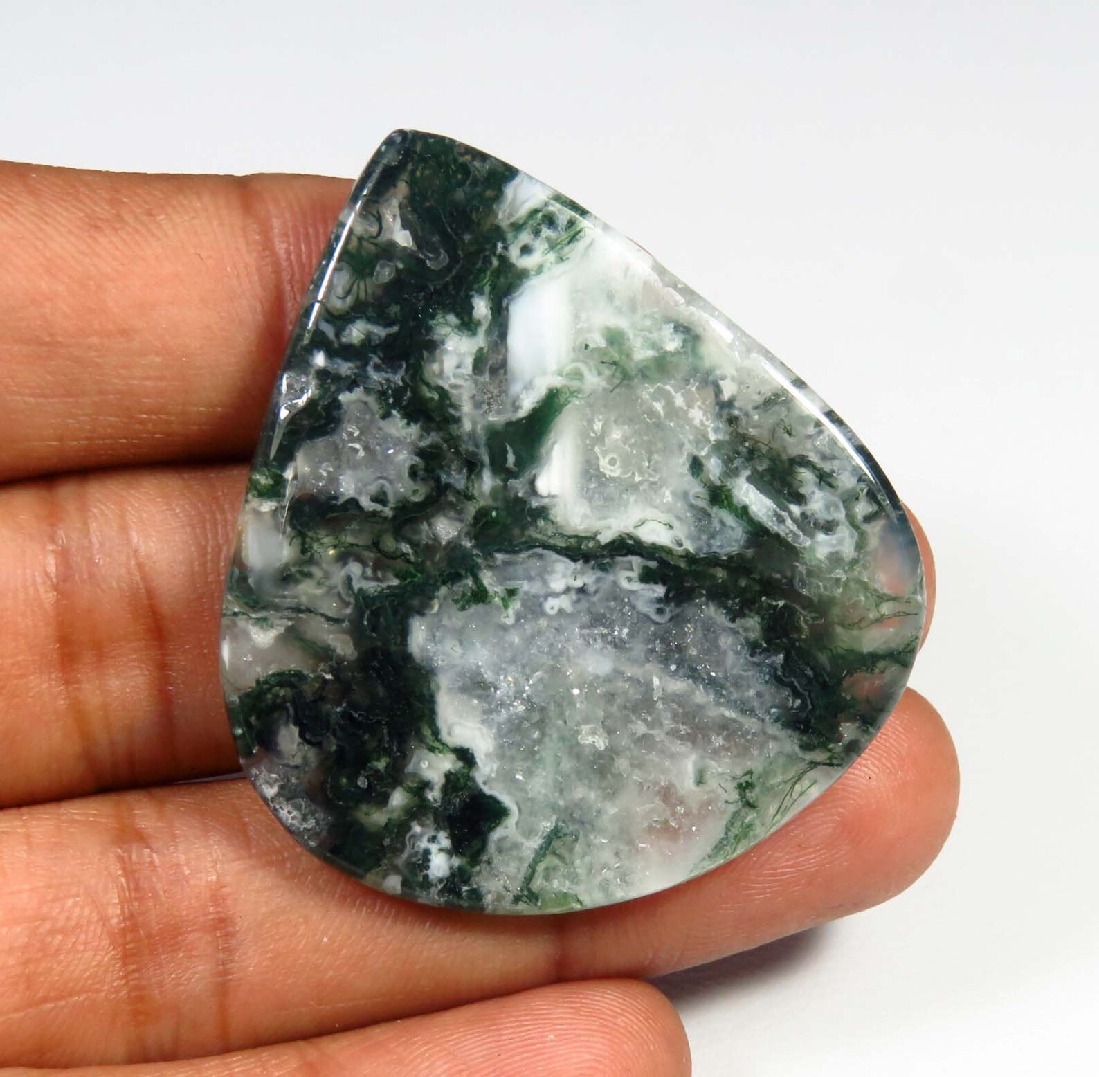 Natural Green Tree Agate Gemstone. FANTASTIC Seaweed Tree Etsy