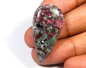 Red Eudialyte Smooth Gemstone, 34x18 mm, Natural Eudialyte Cabochon, 23 Cts, Pear Shape Eudialyte Gemstone Loose For Jewelry Making,