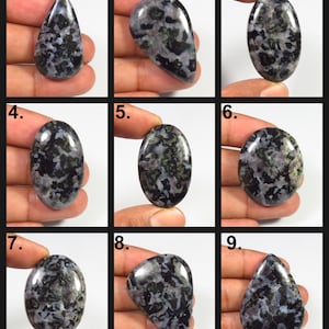 Natural Gabbro Merlinite Jasper Gemstone, Indigo Gabbro Smooth Jasper Cabochon, Handmade Gabbro Jasper Gemstone Loose For Jewelry, AH-5836,