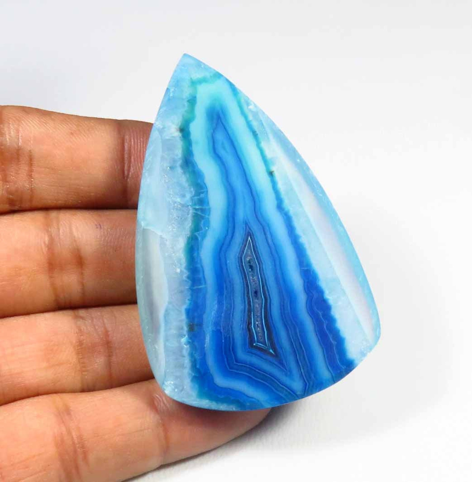 Natural Onyx Agate. FINE GRADE Blue Agate Geode Cabochon. Etsy
