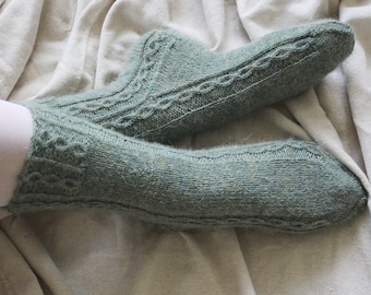 Socken aus 100% Alpacawolle, verschiedene Größen, handgestrickt