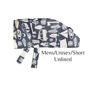 Camping Hiking Short Hair Unisex Men’s Surgical Scrub Cap OR Hat Dental Vet Tech Nurse Doctor Anesthesia Gift Outdoor RV Camper Radiology