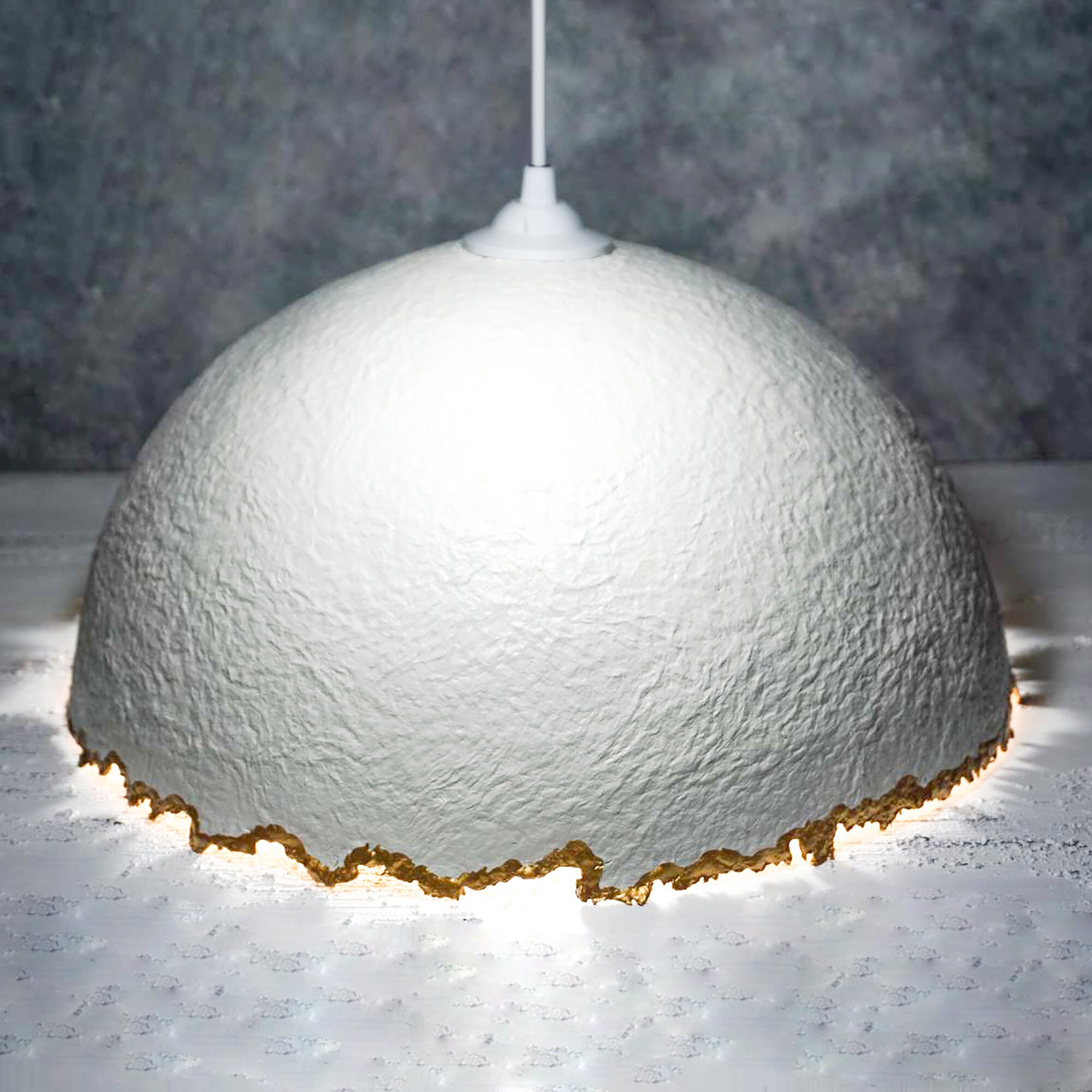 Paper Mache Lamp Lightening Home Decoration Chandelier Etsy