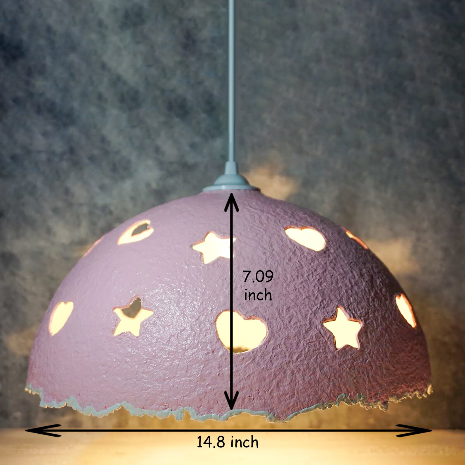 Paper Mache Lamp Lightening Home Decoration Chandelier Etsy