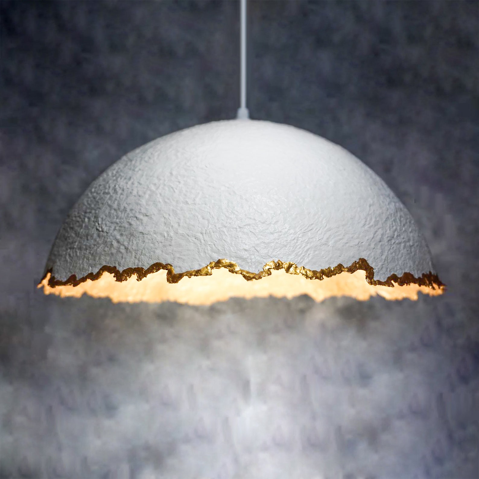 Paper Mache Lamp Lightening Home Decoration Chandelier Etsy