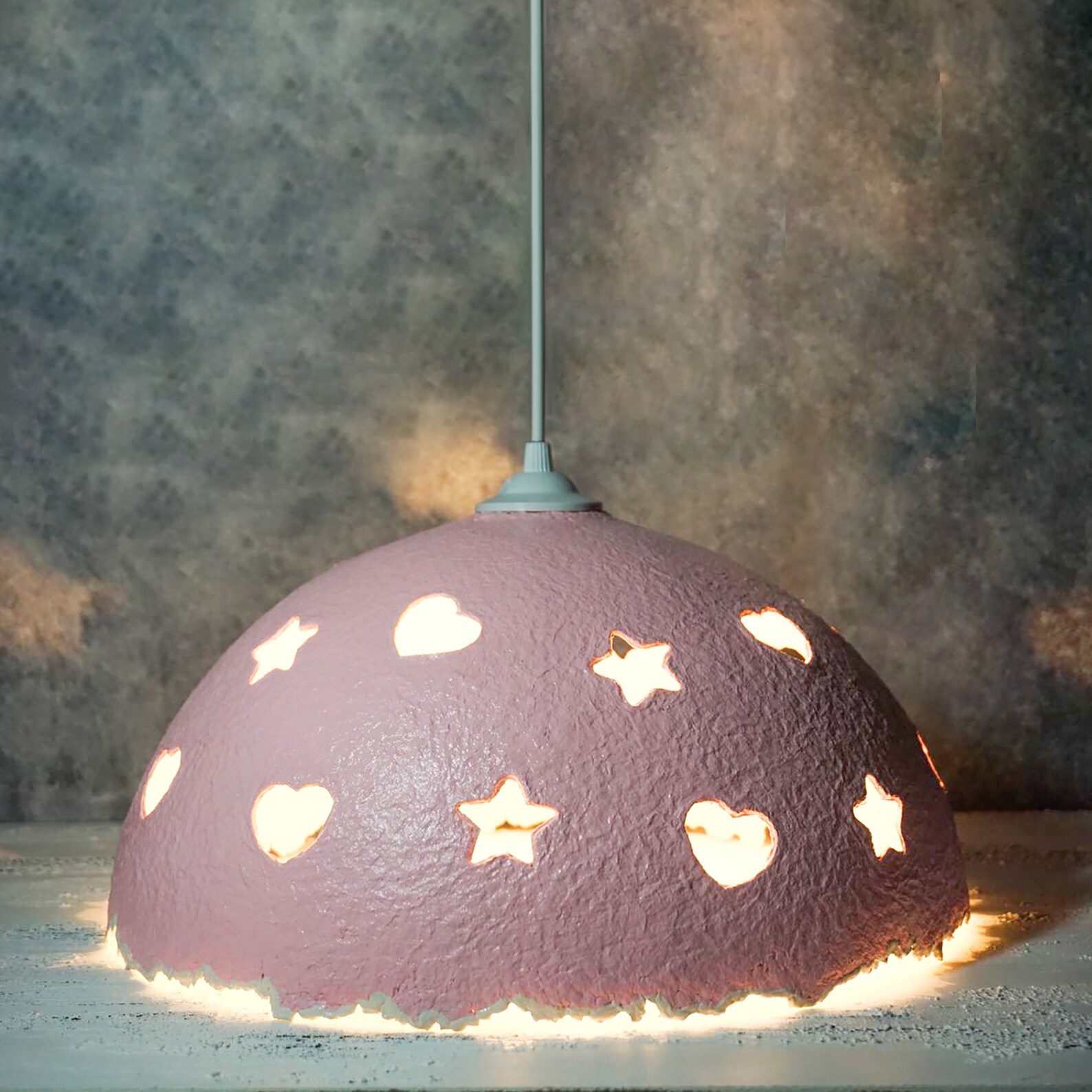 Paper Mache Lamp Lightening Home Decoration Chandelier Etsy