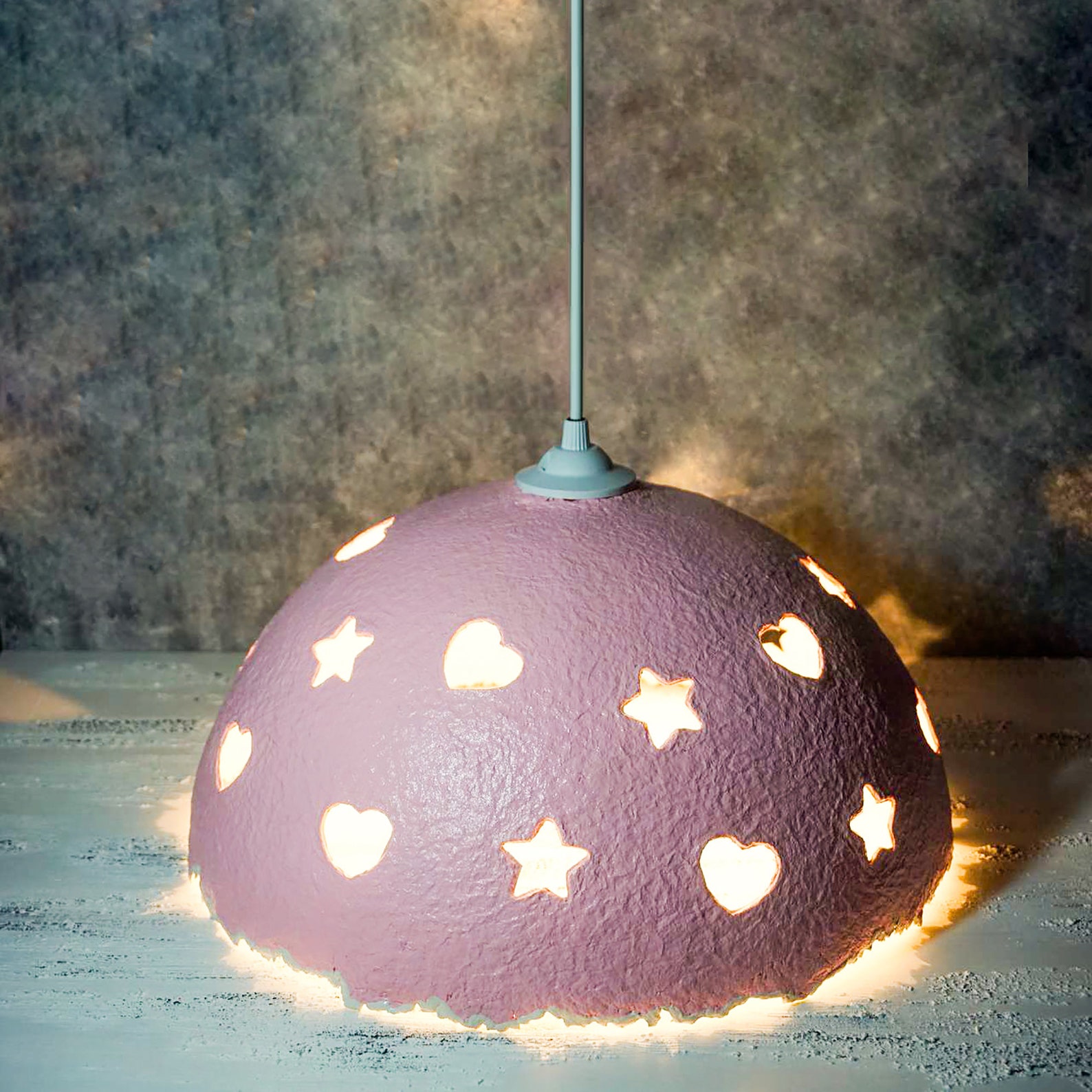 Paper Mache Lamp Lightening Home Decoration Chandelier Etsy