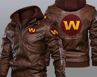 washington football team leather jacket