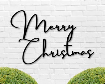 Merry Christmas Sign, Holiday Decor, Metal Sign, Christmas Personalized Sign, Family Sign, Christmas Metal Sign, Custom Christmas Decor