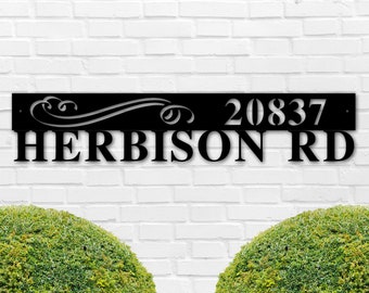 Address Sign, Modern Address Sign, Metal house numbers, address plaque, housewarming gift, Custom metal address sign, Street address sign