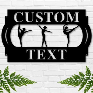 Personalized Dancer Metal Sign, Custom Name Ballet Decor, Dance Studio Wall Art, Gift for Dancers, Dance Team Sign, Ballet Room Decor