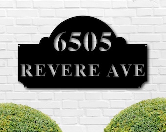 Address Sign, Modern Address Sign, Metal house numbers, address plaque, housewarming gift, Custom metal address sign, Street address sign