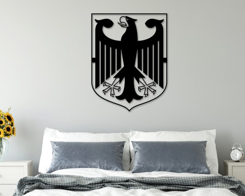 German Coat of Arms Metal Sign, Deutsches Wappen, Germany Family Crest Wall Art, German Wall Decor, Deutsches Familienwappen, German Gift image 3