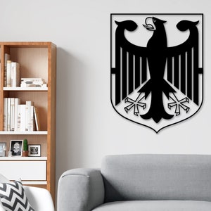 German Coat of Arms Metal Sign, Deutsches Wappen, Germany Family Crest Wall Art, German Wall Decor, Deutsches Familienwappen, German Gift image 2