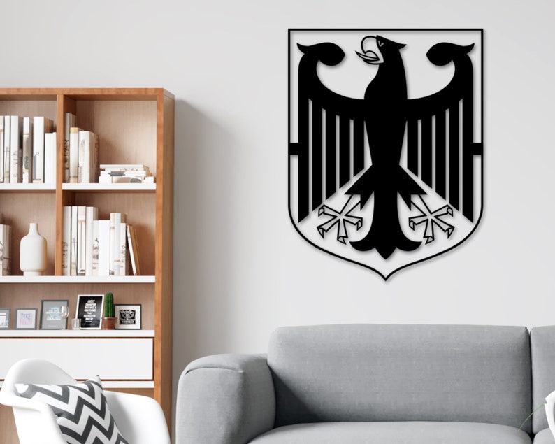 German Coat of Arms Metal Sign, Deutsches Wappen, Germany Family Crest Wall Art, German Wall Decor, Deutsches Familienwappen, German Gift image 2