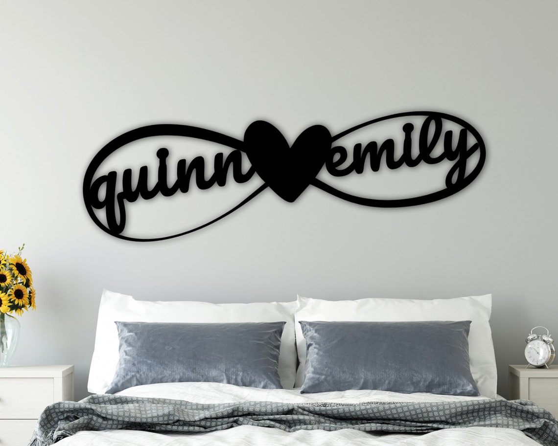 Metal Infinity Sign Personalized Infinity Sign With Names - Etsy