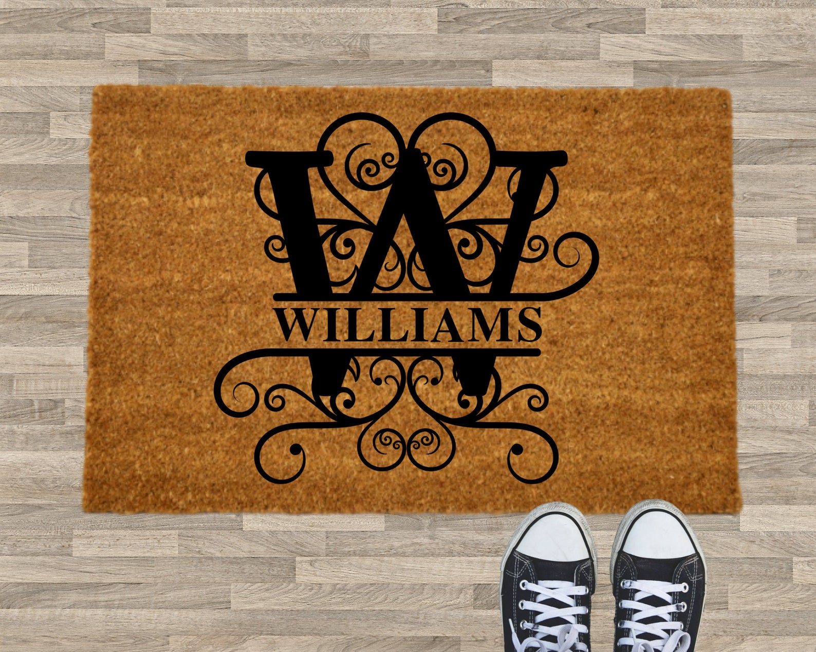 Personalized Family Name Doormat Custom Last Name Mat Etsy