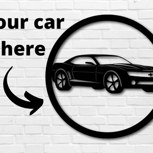 Custom Car Metal Sign, Personalized Car Sign, Car Garage Sign, Father&#39;s Day Gift, Gift for Him, Classic Car Metal Art, Muscle Car Decor.