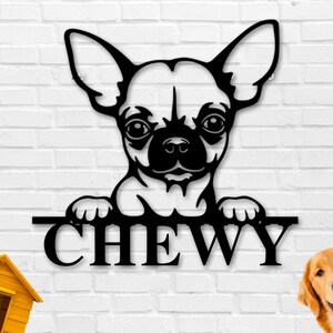 Chihuahua Dog Sign, Chihuahua Metal sign, Chihuahua Name Sign, Pet Name Sign, Dog Lover Sign, Gift for Pet Owner, Dog Sign