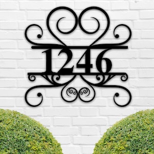 Address Sign, Modern Address Sign, Metal house numbers, address plaque, housewarming gift, Custom metal address sign, Street address sign
