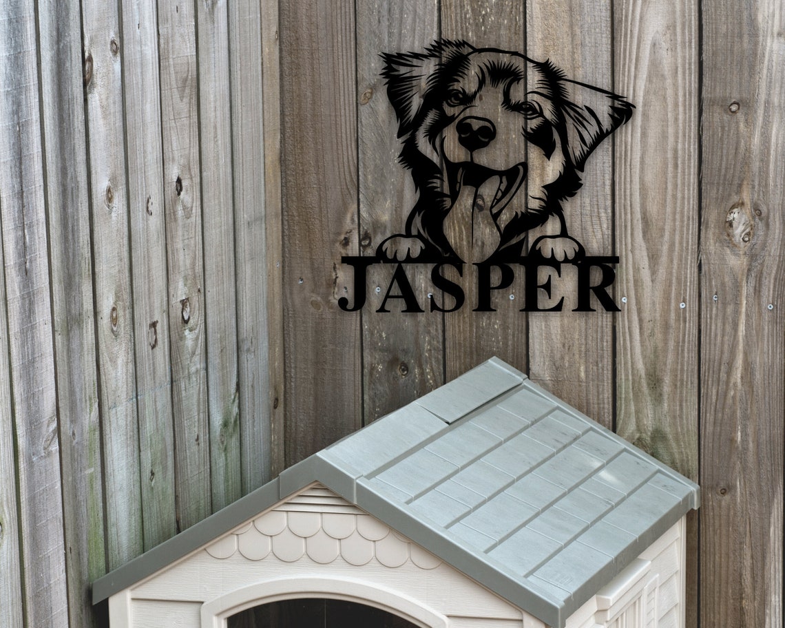 Australian Shepherd Dog Sign Australian Shepherd Metal Sign Etsy