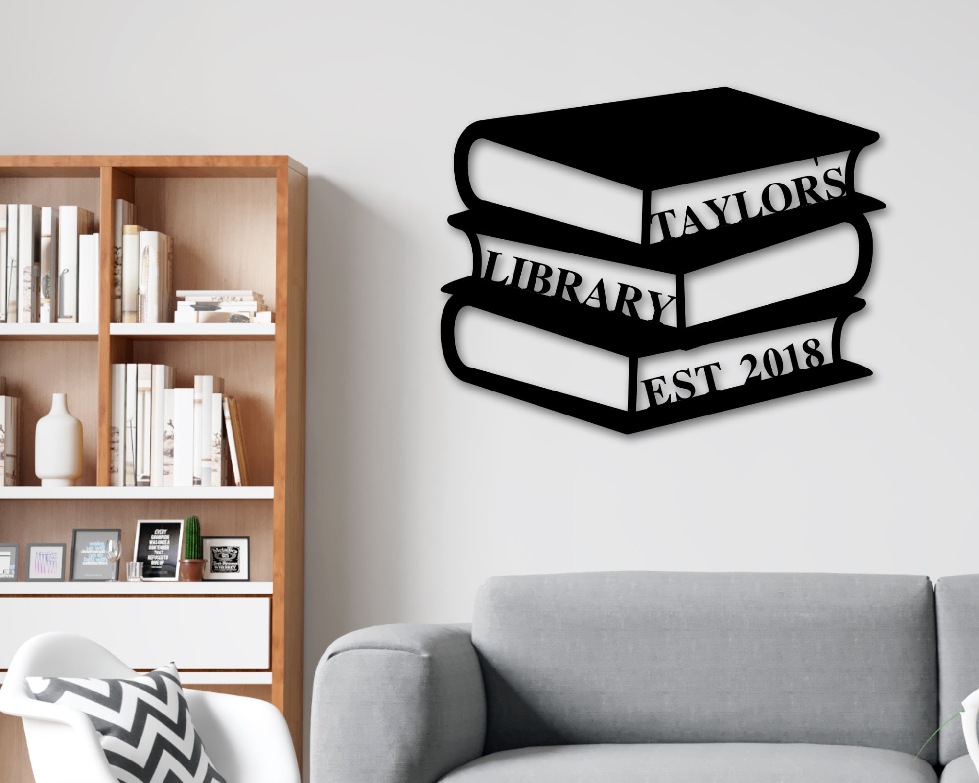 Custom Classroom Sign, Personalized Books Sign, Teacher Name Metal Sign ...