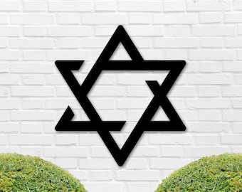 Star of David Sign, Star of David Wall art, Jewish Sign, Jewish Decor, Star Wall Sign, Hanukkah Decorations, Metal sign