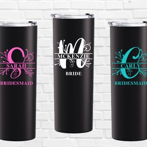 Bachelorette Tumblers, Bridesmaid Proposal Tumbler, Bridesmaid Gift, Bridesmaid Party Cup, Bridal Party Gifts, Skinny Stainless Tumbler