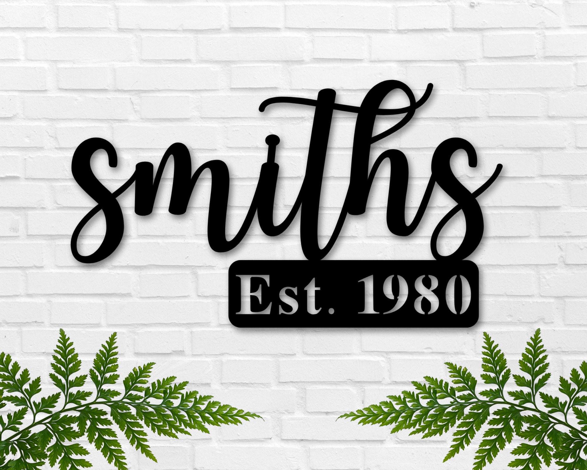 Christmas Gift, Holiday Sale, Personalized Family Name Sign, Metal Last Name Sign, Personalized Metal Name Sign, Established Last Name Sign