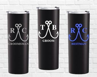 Groomsmen Gift, Personalized Monogram Tumbler, Gift For Groomsmen, Groomsmen Gift Idea, Wedding Gift, Groomsmen Gifts Set, Printed Cup Gift