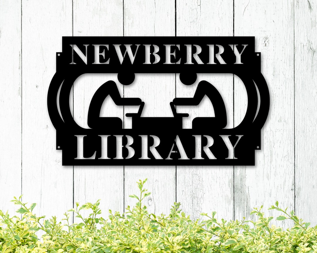 Computer Room Wall Art, Personalized Teacher Decor, Library Metal Sign ...