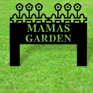 Custom Garden Metal Sign, Personalized Garden Yard Sign, Outdoor Garden Decor, Mother's Day Gift, Gift for Mom, Gift for Grandma, Yard Sign image 2