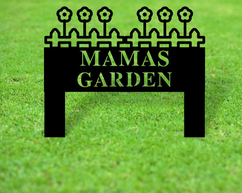 Custom Garden Metal Sign, Personalized Garden Yard Sign, Outdoor Garden Decor, Mother's Day Gift, Gift for Mom, Gift for Grandma, Yard Sign image 2