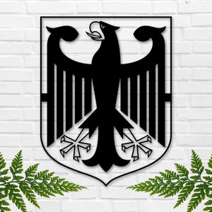 German Coat of Arms Metal Sign, Deutsches Wappen, Germany Family Crest Wall Art, German Wall Decor, Deutsches Familienwappen, German Gift
