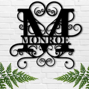 Personalized Family name metal sign, Last Name Metal Sign, Family Name Sign, Personalized Metal Wall Decor, Housewarming Gift, Wedding Gift