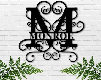 Personalized Family name metal sign, Last Name Metal Sign, Family Name Sign, Personalized Metal Wall Decor, Housewarming Gift, Wedding Gift
