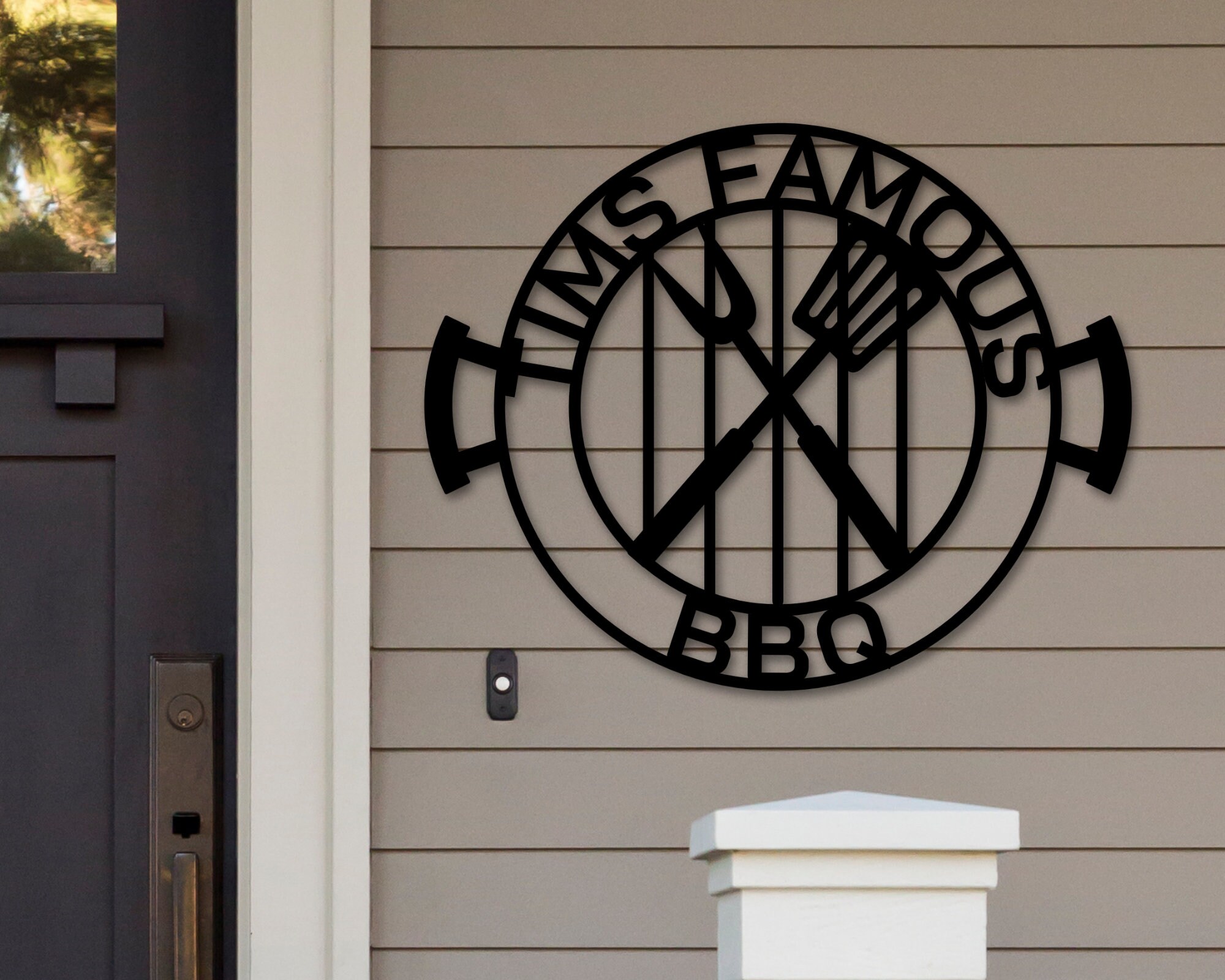 Patio Sign Outdoor bar and grill Sign BBQ Pit Sign Grill Etsy