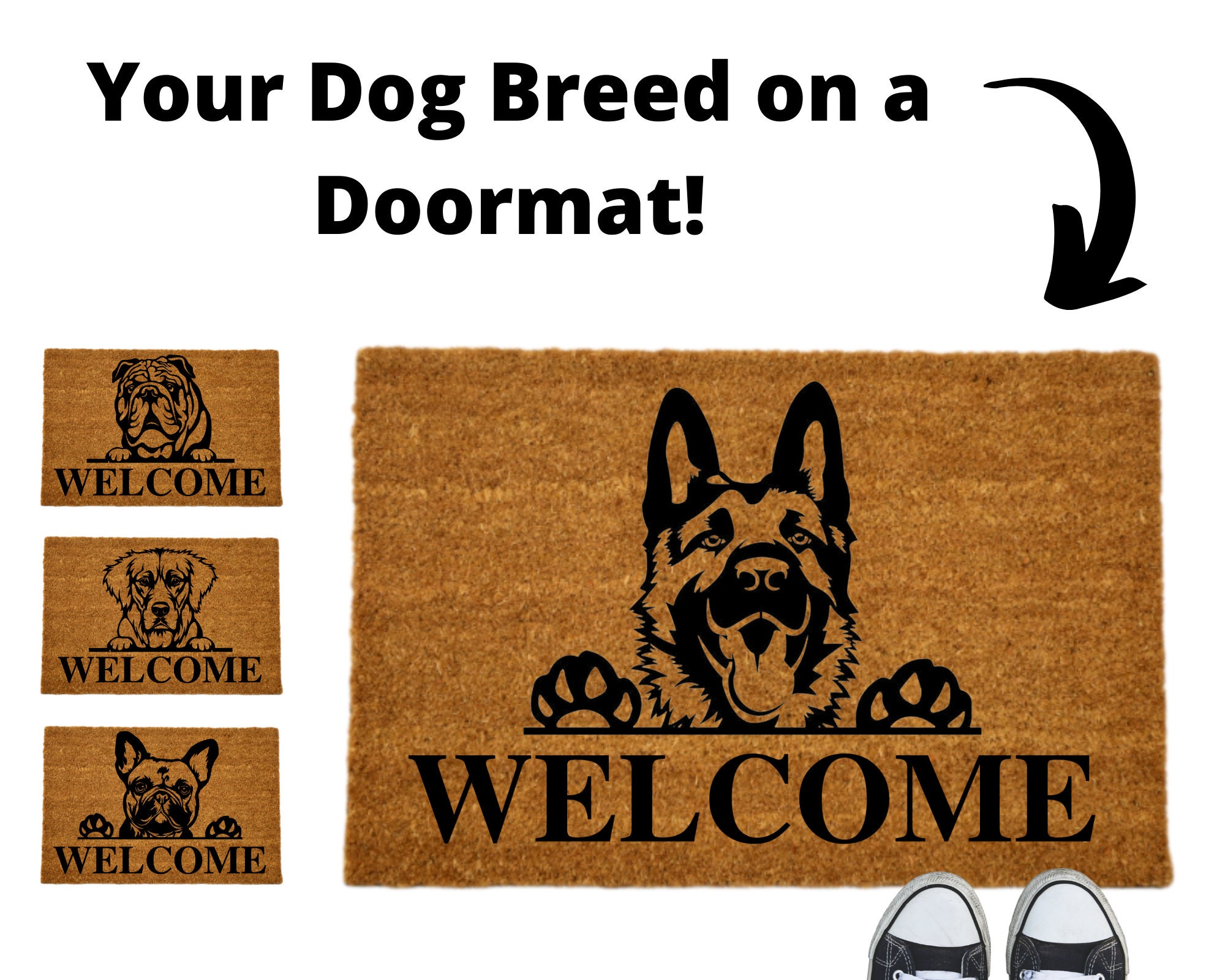 Personalized Welcome To The Dog's House Doormat - Unifury