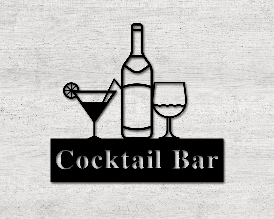 Personalized Bar Metal Sign for Home Bar, Custom Metal Bar Sign, Patio