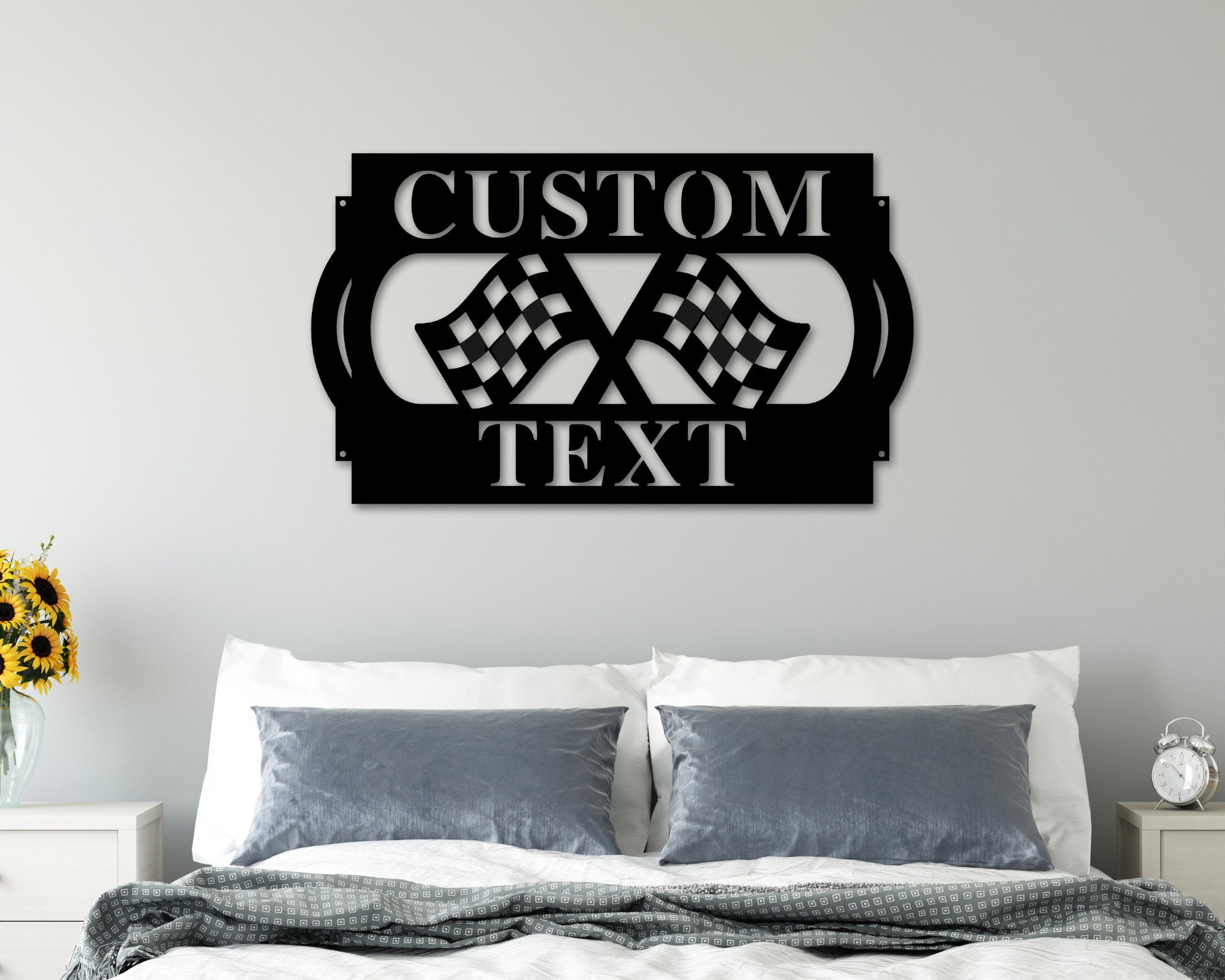 Personalized Metal Racing Sign, Custom Name Race Car Decor, Car Shop ...