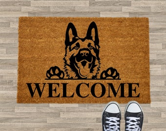 Custom Dog Doormat, Personalized Dog Welcome Mat, Dog Welcome Rug, Custom Dog Doormat, Dog Welcome Mat, Pet Name Doormat, Dog House Doormat