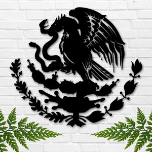 Mexican Coat of Arms Metal Sign, Escudo Nacional de México, Mexico Family Crest Wall Art, Mexican Wall Decor, Escudo Mexicano, Mexican Gift