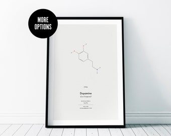 Chemical Molecule | Wall Art Home Print | Decor Gift | A3 A4 A5 A6 & Frame Sizes | Science Chemistry Modern Typography Quote