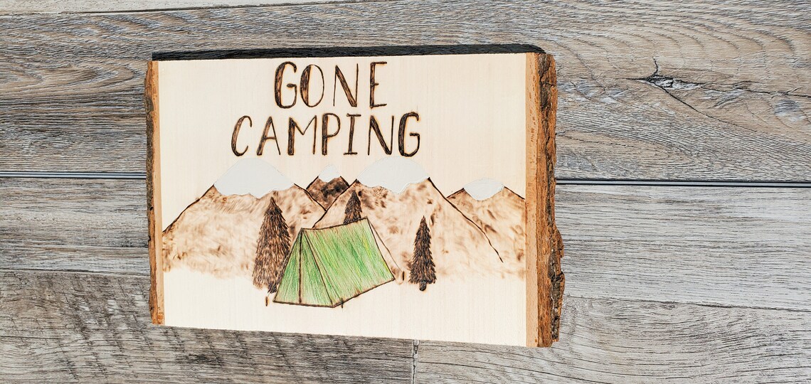Gone Camping sign | Etsy