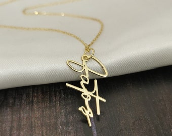 Aangepaste cursieve naamketting: gepersonaliseerde sterlingzilveren sieraden